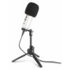Vonyx CM320S USB studio microfoon met tafelstandaard - Titanium | Vonyx