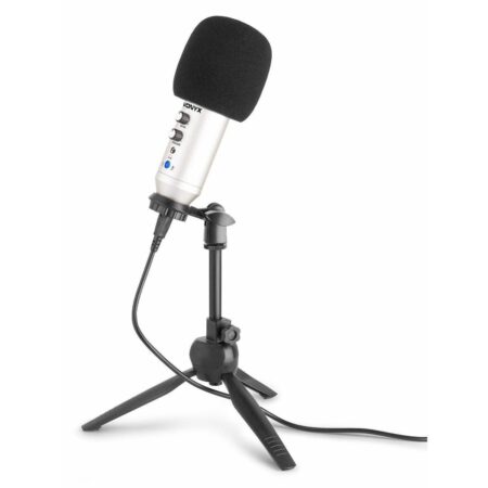 Vonyx CM320S USB studio microfoon met tafelstandaard - Titanium | Vonyx