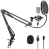 Vonyx CMS300S USB Studio microfoon met verstelbare arm - Titanium | Vonyx