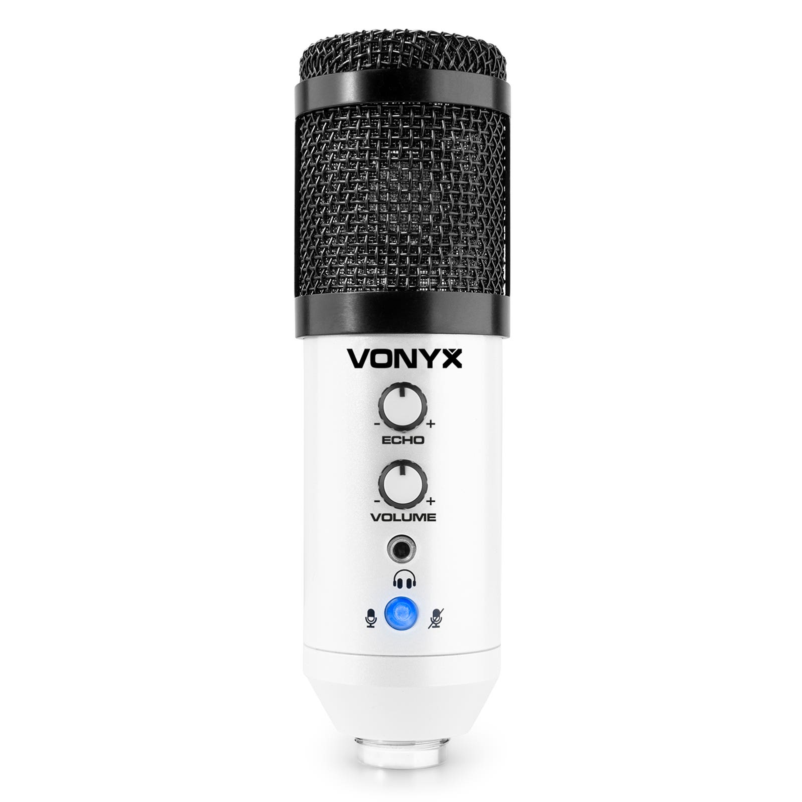 Vonyx CMS320W studio USB microfoon met echo en arm - Wit | Vonyx