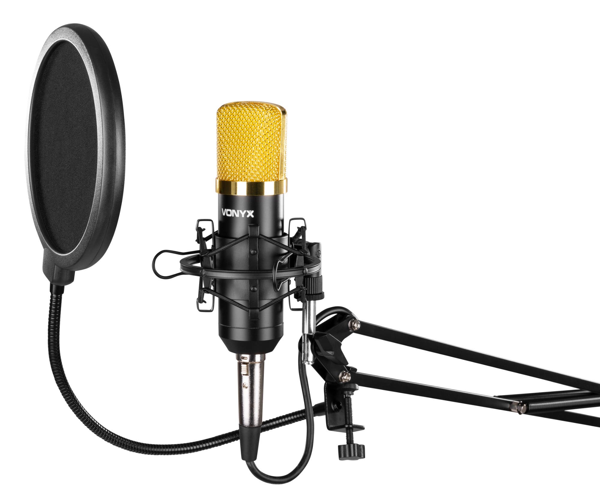 Vonyx CMS400B Studiomicrofoon met broadcast arm en popfilter | Vonyx