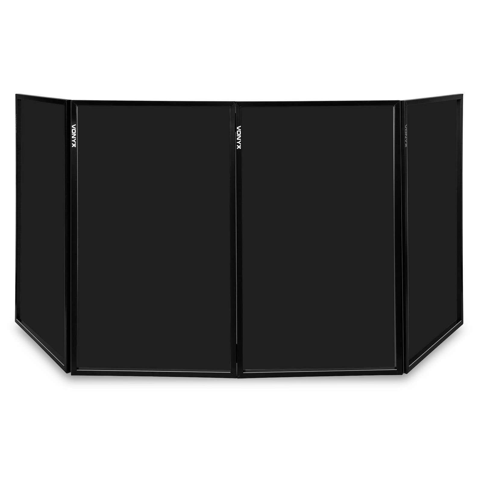 Vonyx DB2B inklapbaar DJ booth scherm zwart - 280 x 120cm totaal | Vonyx