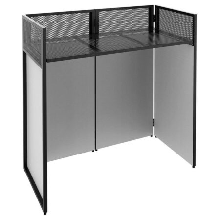 Vonyx DB4 Pro opvouwbare DJ Booth met witte en zwarte lycra doeken | Vonyx