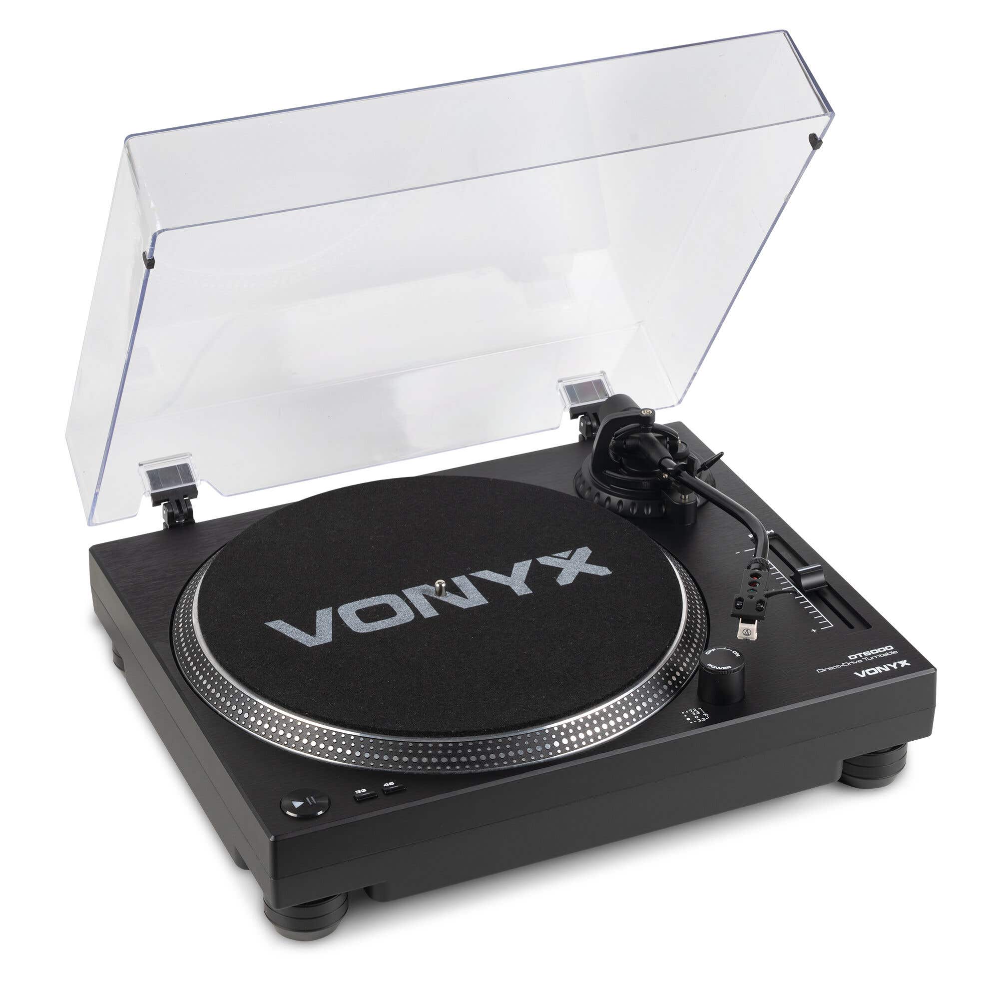 Vonyx DT6000 DJ draaitafel - Direct-drive platenspeler - Met Audio | Vonyx