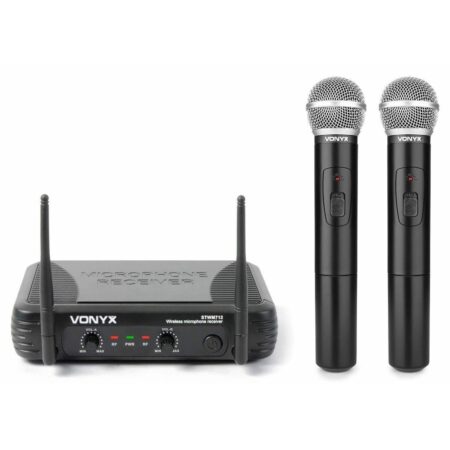 Vonyx Draadloze VHF microfoon set 2-kanaals STWM712 | Vonyx