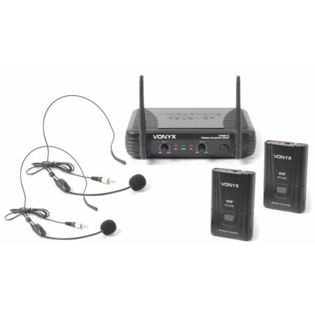 Vonyx Headset draadloos microfoonsysteem 2-kanaals VHF STWM712H | Vonyx