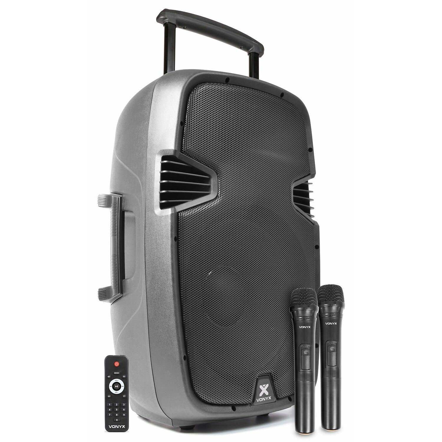 Vonyx SPJ-PA915 Mobiele speaker 15" 700W op accu met Bluetooth en USB | Vonyx