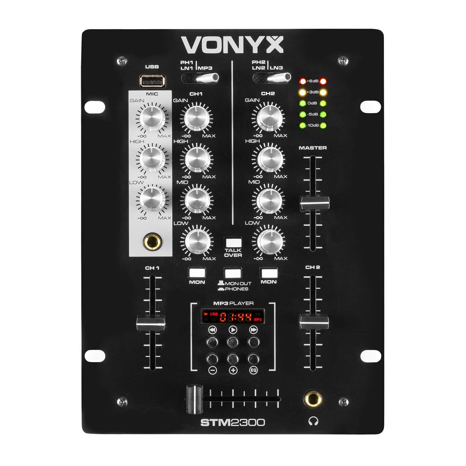 Vonyx STM-2300 Mixer 2-Kanaals / USB MP3 | Vonyx