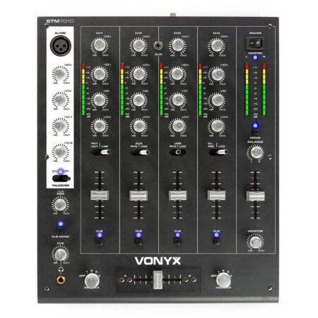 Vonyx STM-7010 Mixer 4-Kanaals DJ Mixer met USB | Vonyx