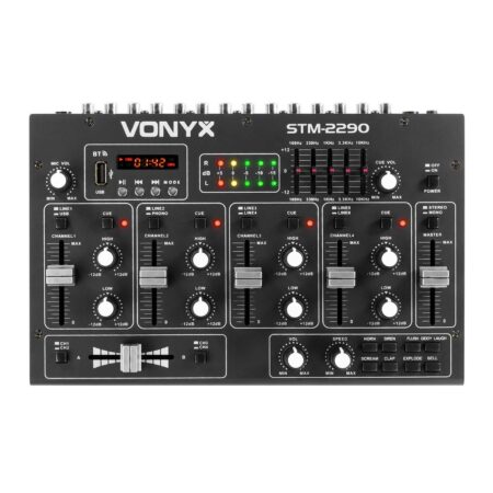 Vonyx STM2290 8 Kanaals DJ Mixer met Bluetooth