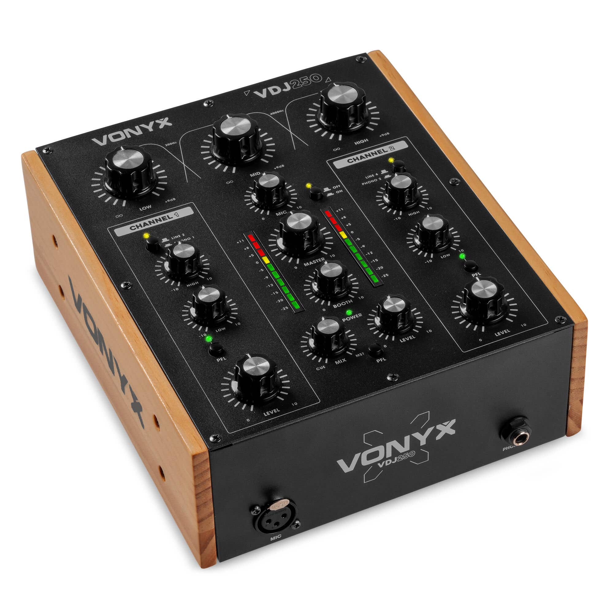 Vonyx VDJ250 Rotary mixer - 2 kanaals mengpaneel - Analoge mixer - | Vonyx