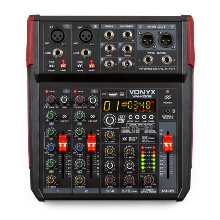 Vonyx VM-KG06 - 6-kanaals mengtafel met Bluetooth