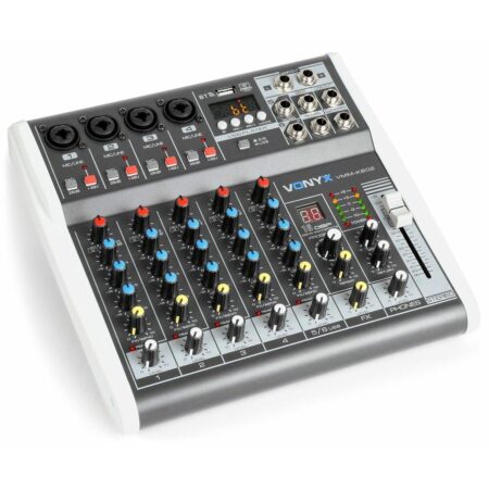 Vonyx VMM-K602 6 kanaals muziekmixer met Bluetooth en effecten | Vonyx