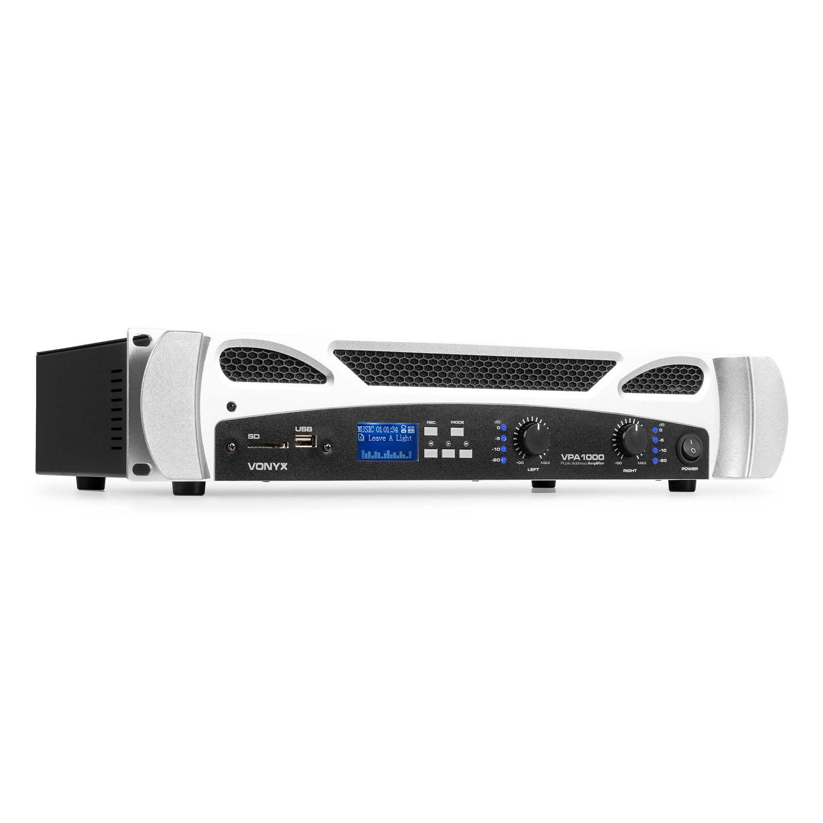 Vonyx VPA1000 versterker 2x 500W met Bluetooth en mp3 speler | Vonyx