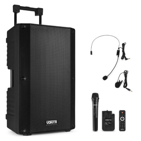 Vonyx VSA700-BP portable speaker met Bluetooth en draadloze microfoon | Vonyx