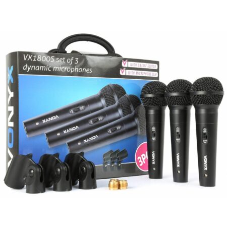 Vonyx VX1800S Dynamische microfoonset van 3 microfoons | Vonyx