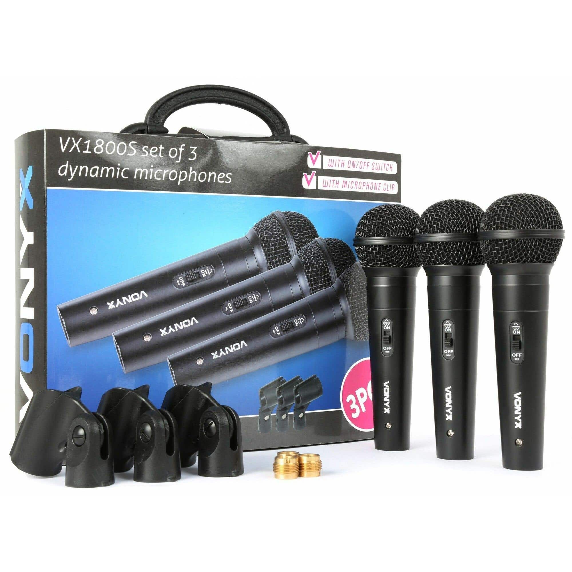Vonyx VX1800S Dynamische microfoonset van 3 microfoons | Vonyx