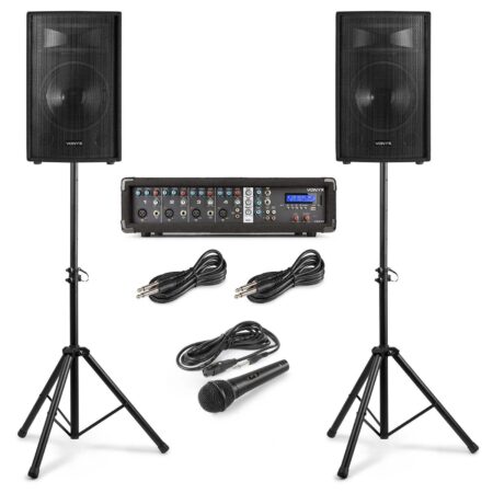 Vonyx VX210 Complete geluidsinstallatie voor zang - 2x 10 inch | Vonyx