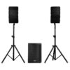 Vonyx VX915 line array PA systeem - PA speakers met standaards - 15 | Vonyx