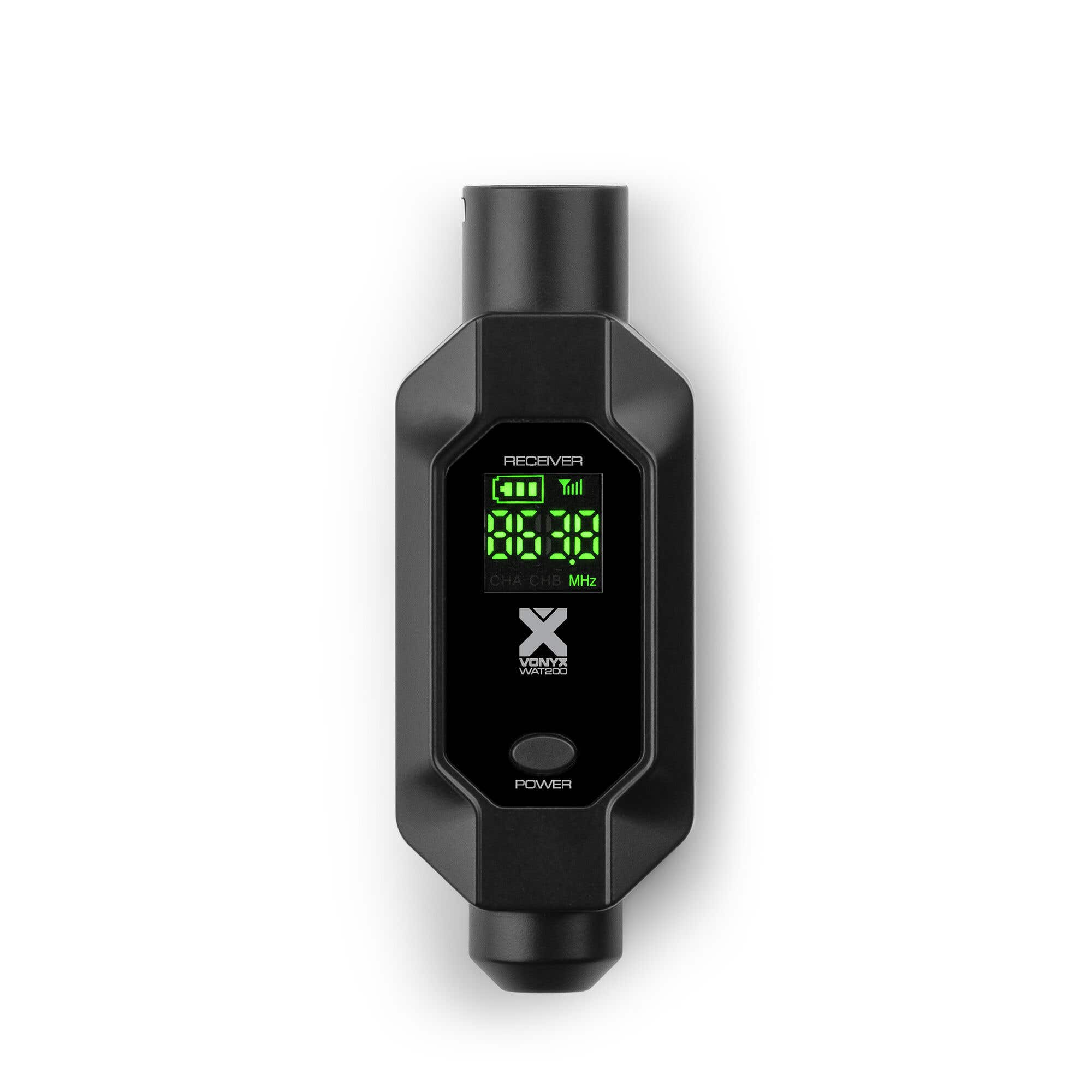 Vonyx WAT200R draadloze ontvanger voor microfoon - snap-on XLR adapter | Vonyx
