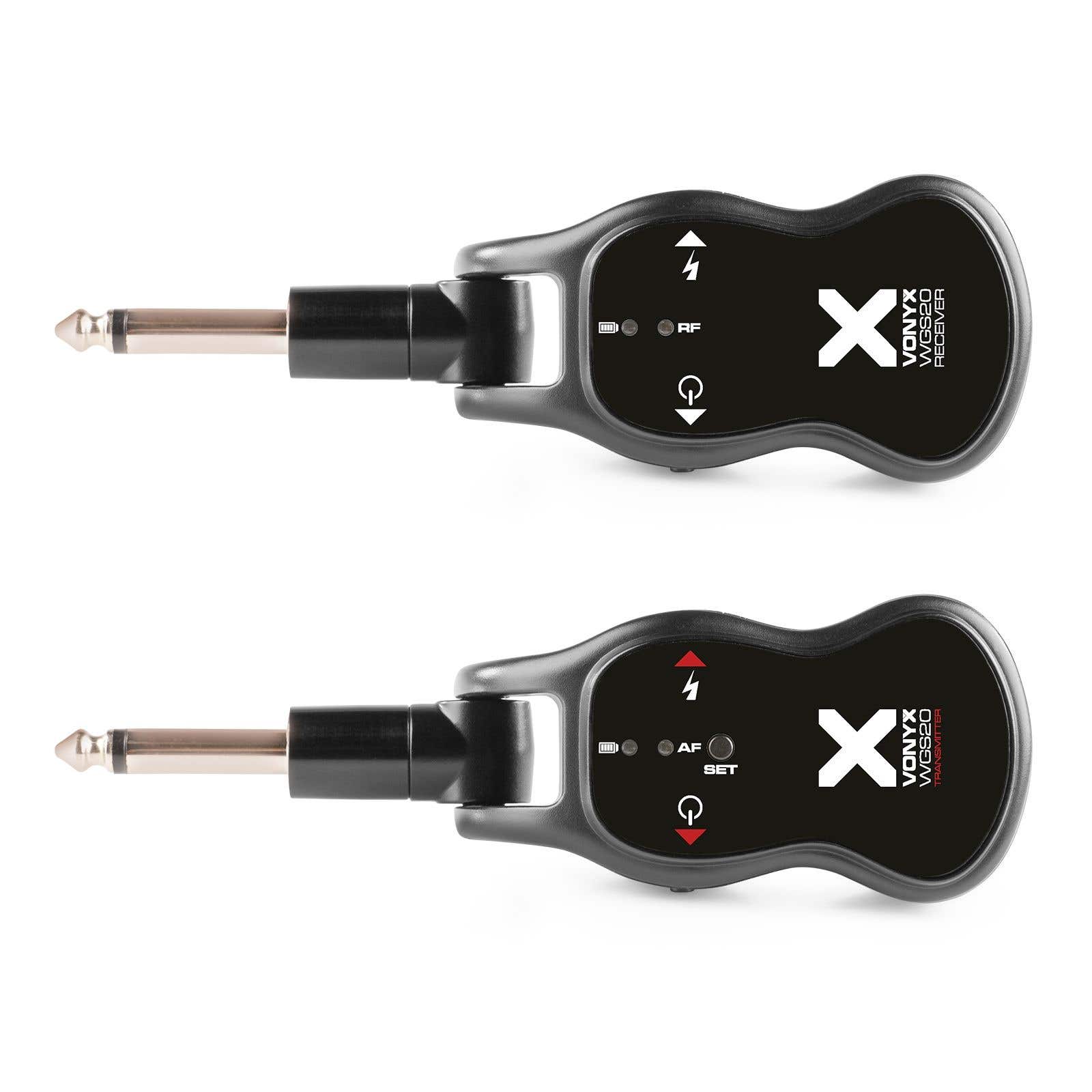 Vonyx WGS20 draadloos gitaar systeem - Zender en ontvanger met accu | Vonyx