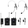 Vonyx WM552B duoset bodypack microfoon - met 10 kanalen - plug & play | Vonyx