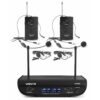Vonyx WM82 draadloze microfoonset met twee UHF bodypacks en headsets | Vonyx