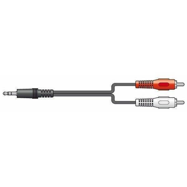 Vonyx audiokabel: 2x RCA / Tulp - 1x 3.5mm Jack 2.5m | Vonyx