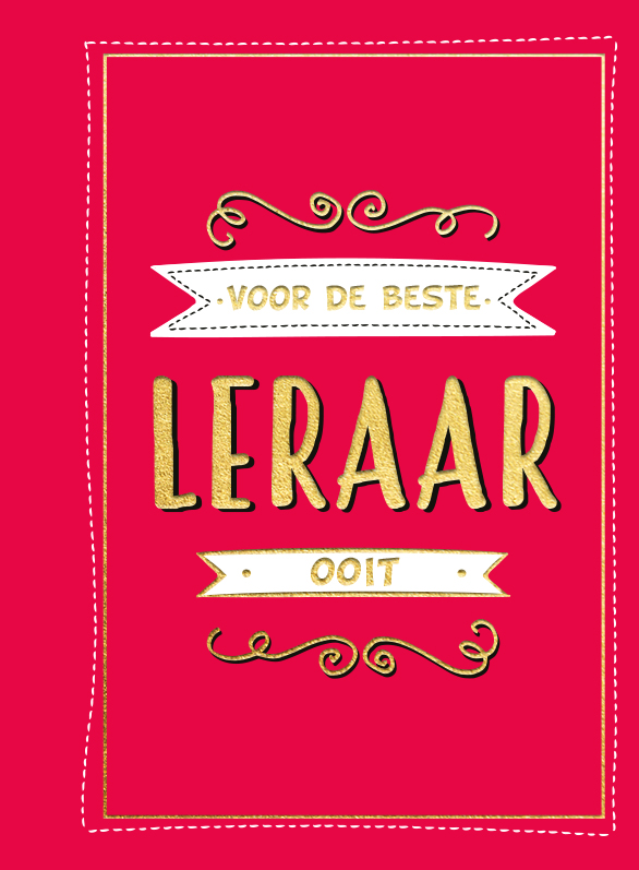 Voor de beste leraar ooit - Cadeauboek | Rebo