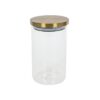 Voorraadpot glas met goud deksel 900ml | Merkloos