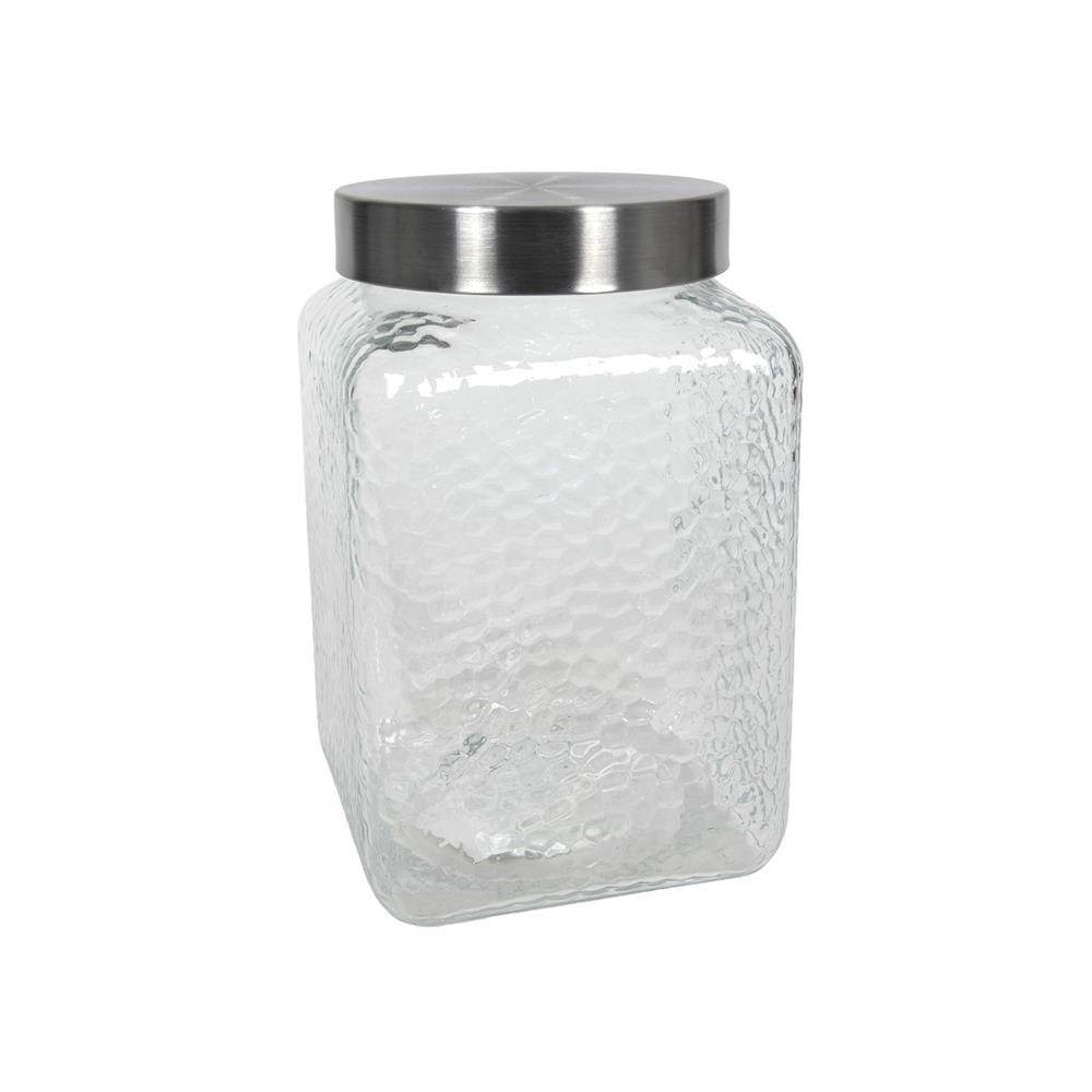 Voorraadpot glas vierkant 2450ml | Merkloos