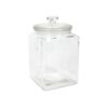 Voorraadpot glas vierkant met deksel 3L | Merkloos
