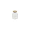 Voorraadpot lines glas/bamboe H16cm | Merkloos