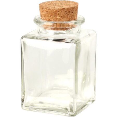 Voorraadpotje glas met kurk deksel 80ml | Excellent Houseware