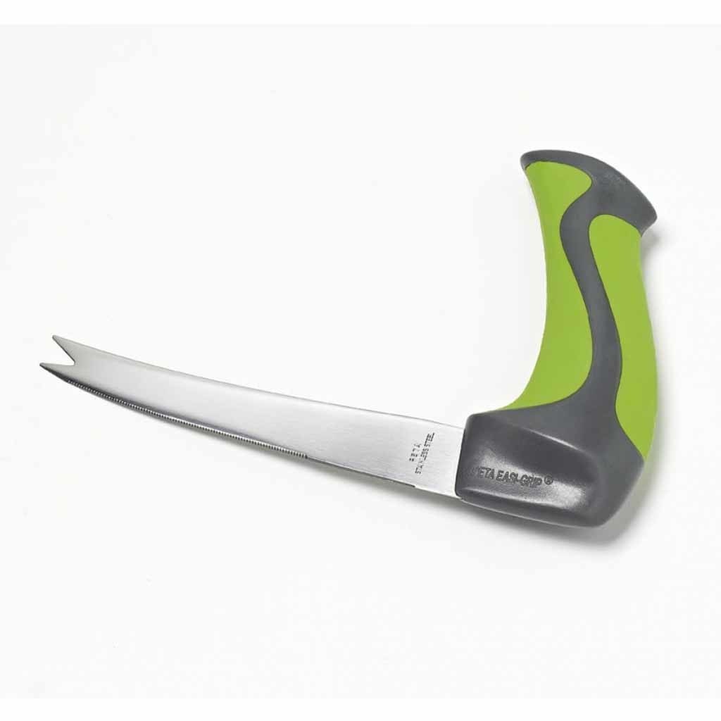 Vorkmes met gehoekt handvat | Lengte mes 14 cm | Roestvrijstaal | Anti-slip handvat | Vaatwasmachine bestendig | PR63017 | ThuiszorgwinkelXL
