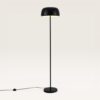 Voryn - Zwarte Staande lamp Metaal 150 cm - Klassiek modern design - Woonkamer lamp - E27 fitting - Met voetschakelaar | LUSENZ