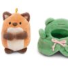 Vos Geeks knuffeltje met kikkerpak en videogame - 8 cm | Mymochi