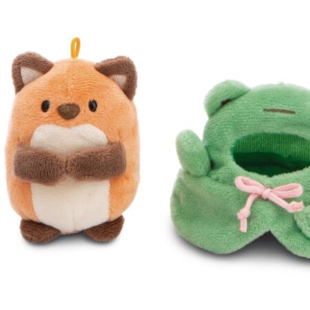 Vos Geeks knuffeltje met kikkerpak en videogame - 8 cm | Mymochi