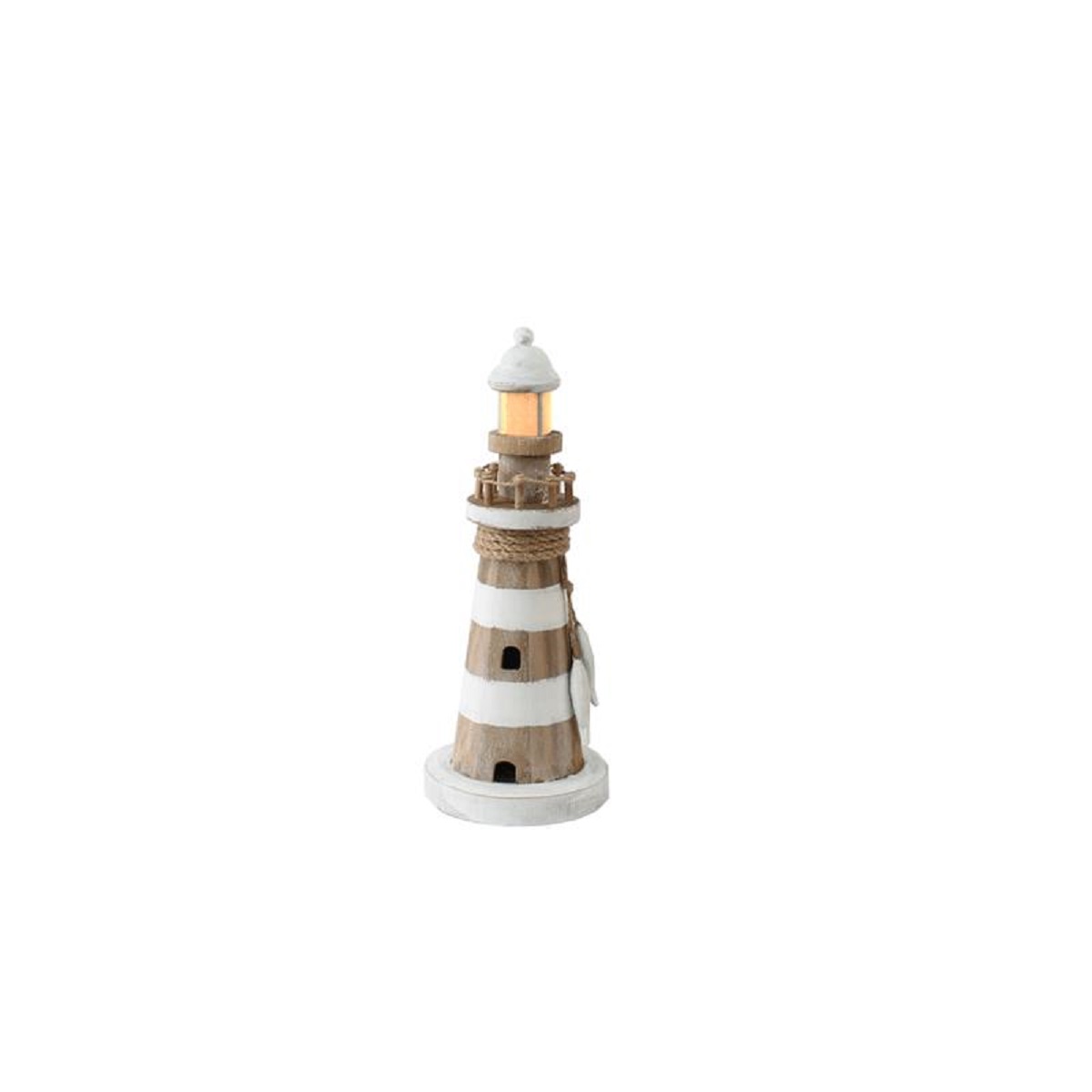 Vuurtoren hout met licht 11