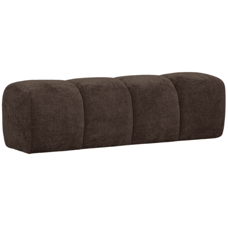 WOOOD Bankje Mojo Geweven Rib - Bruin | WOOOD