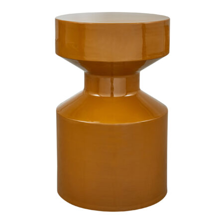 WOOOD Bijzettafel Ferry 30cm - Honing Geel - Rond - Exclusive | WOOOD