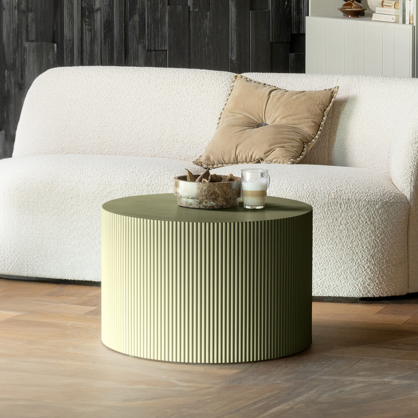 WOOOD Bijzettafel Sanne 60cm - Military Green - Rond - Exclusive | WOOOD