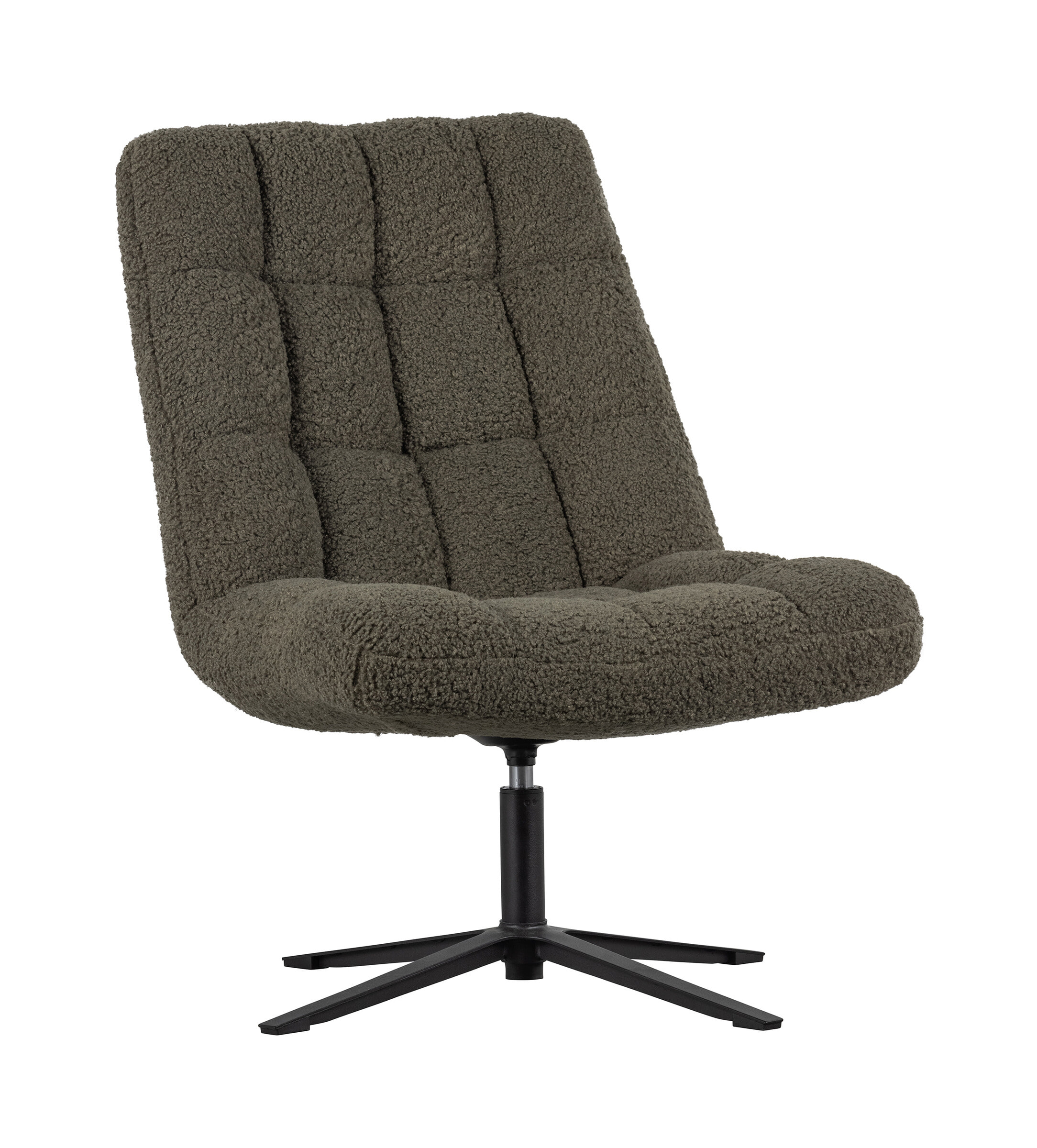 WOOOD Draaifauteuil Job Teddy - Groen | WOOOD