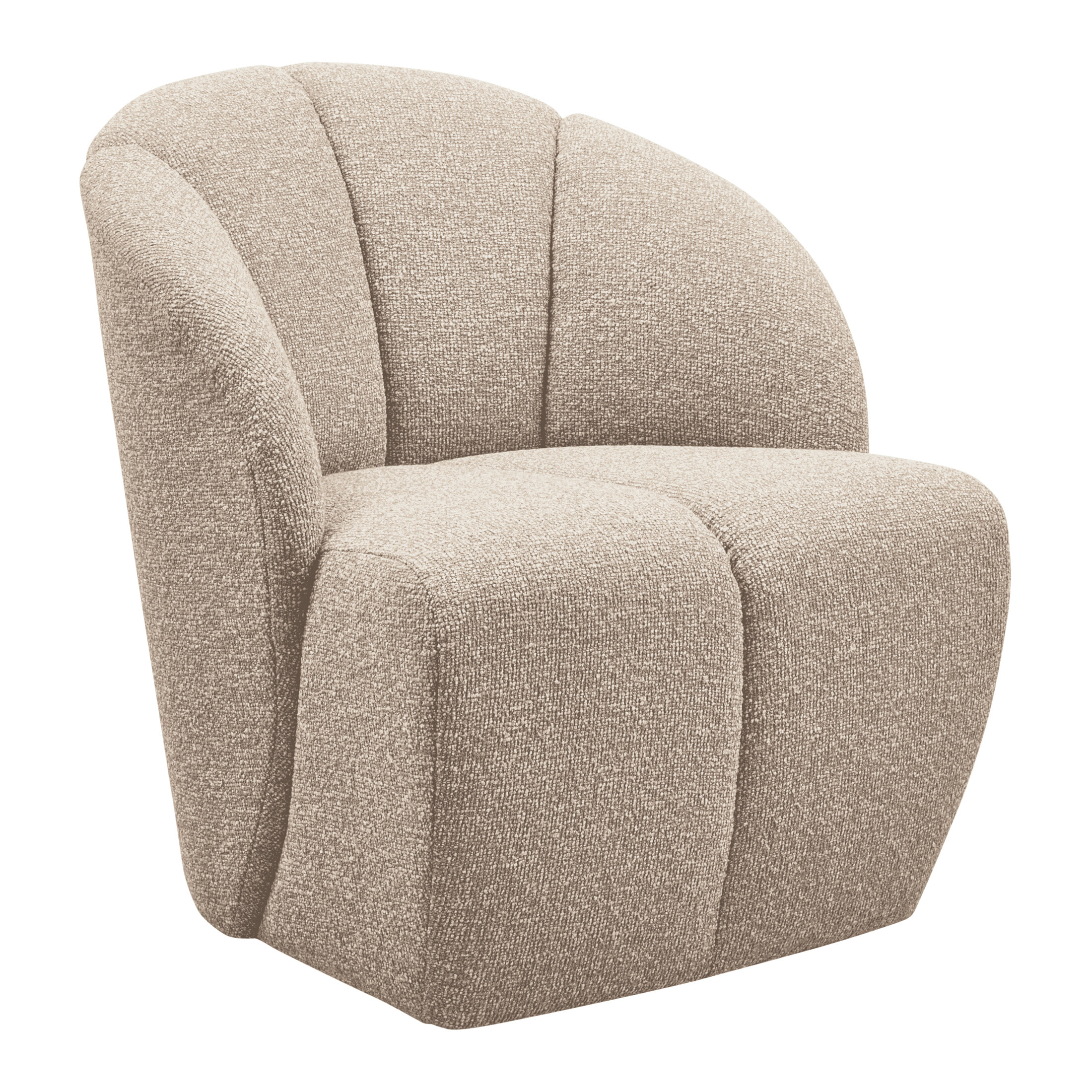 WOOOD Draaifauteuil Mojo Bouclé - Beige Melange | WOOOD