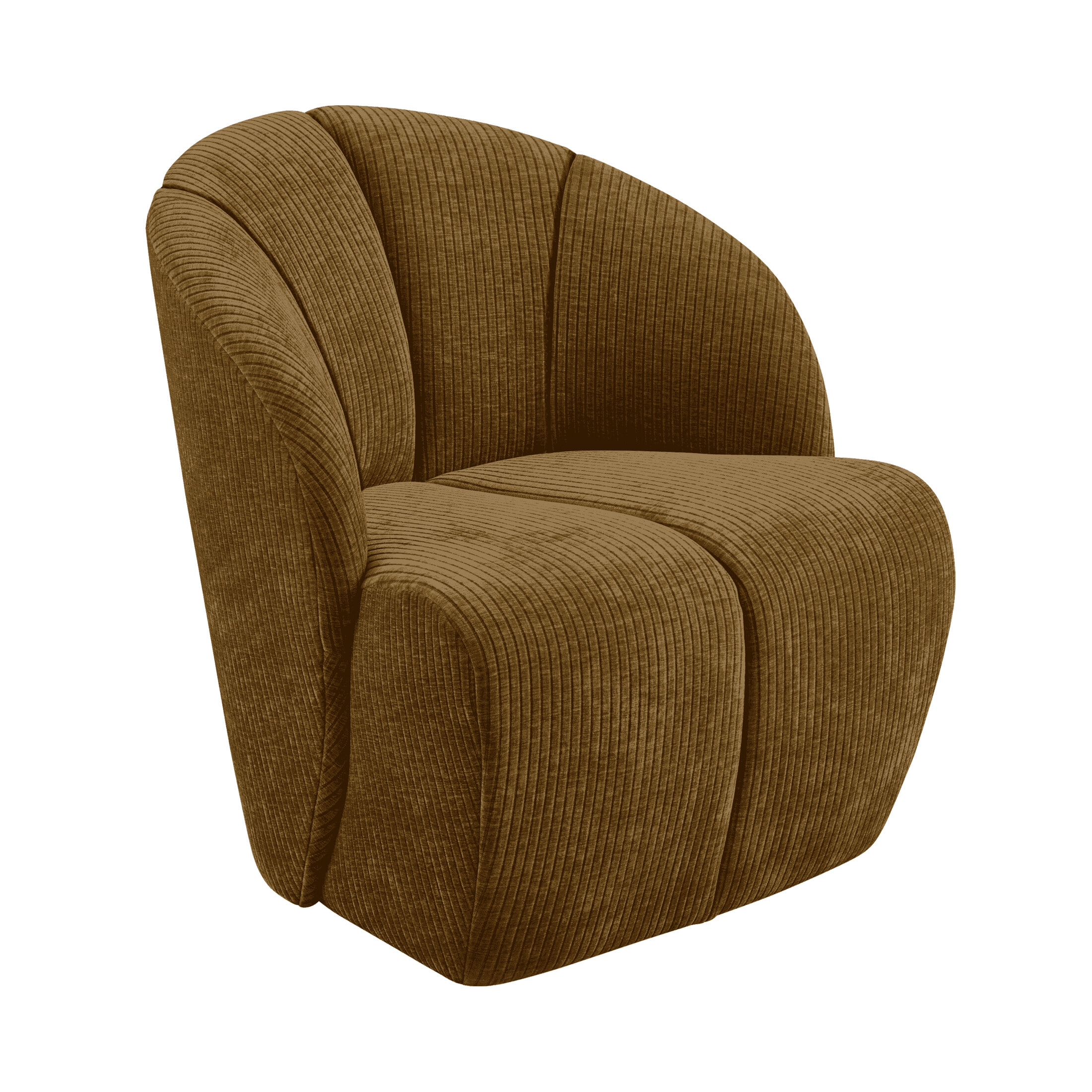 WOOOD Draaifauteuil Mojo Geweven Rib - Honing Geel | WOOOD