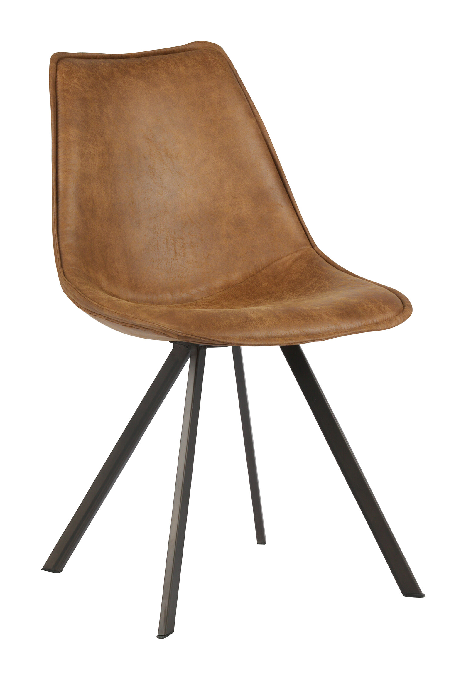 WOOOD Eetkamerstoel Swen - Cognac | WOOOD