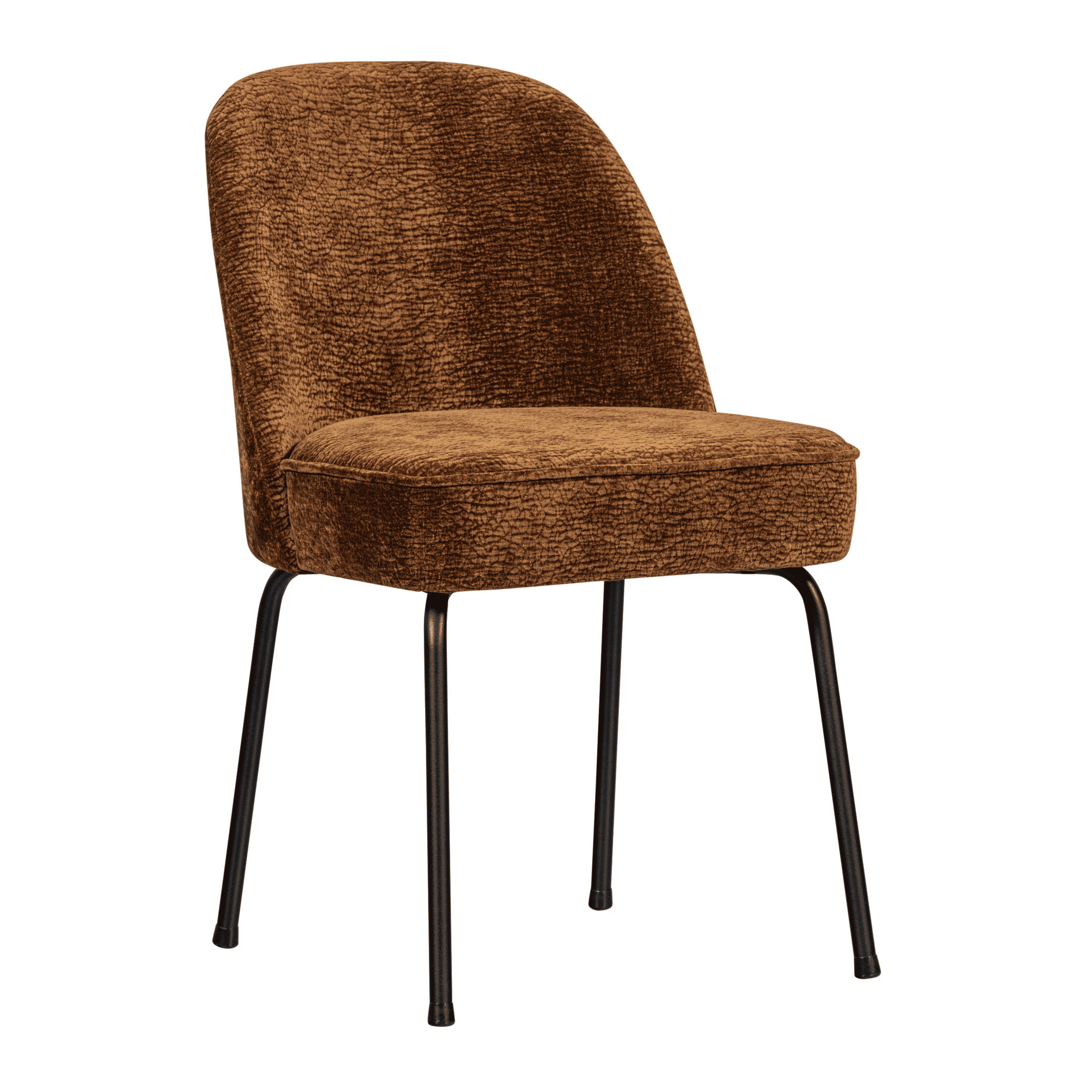 WOOOD Eetkamerstoel Vogue Chenille - Middenbruin - BePureHome | WOOOD