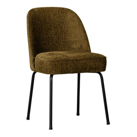 WOOOD Eetkamerstoel Vogue Structure Velvet - Brass - BePureHome | WOOOD
