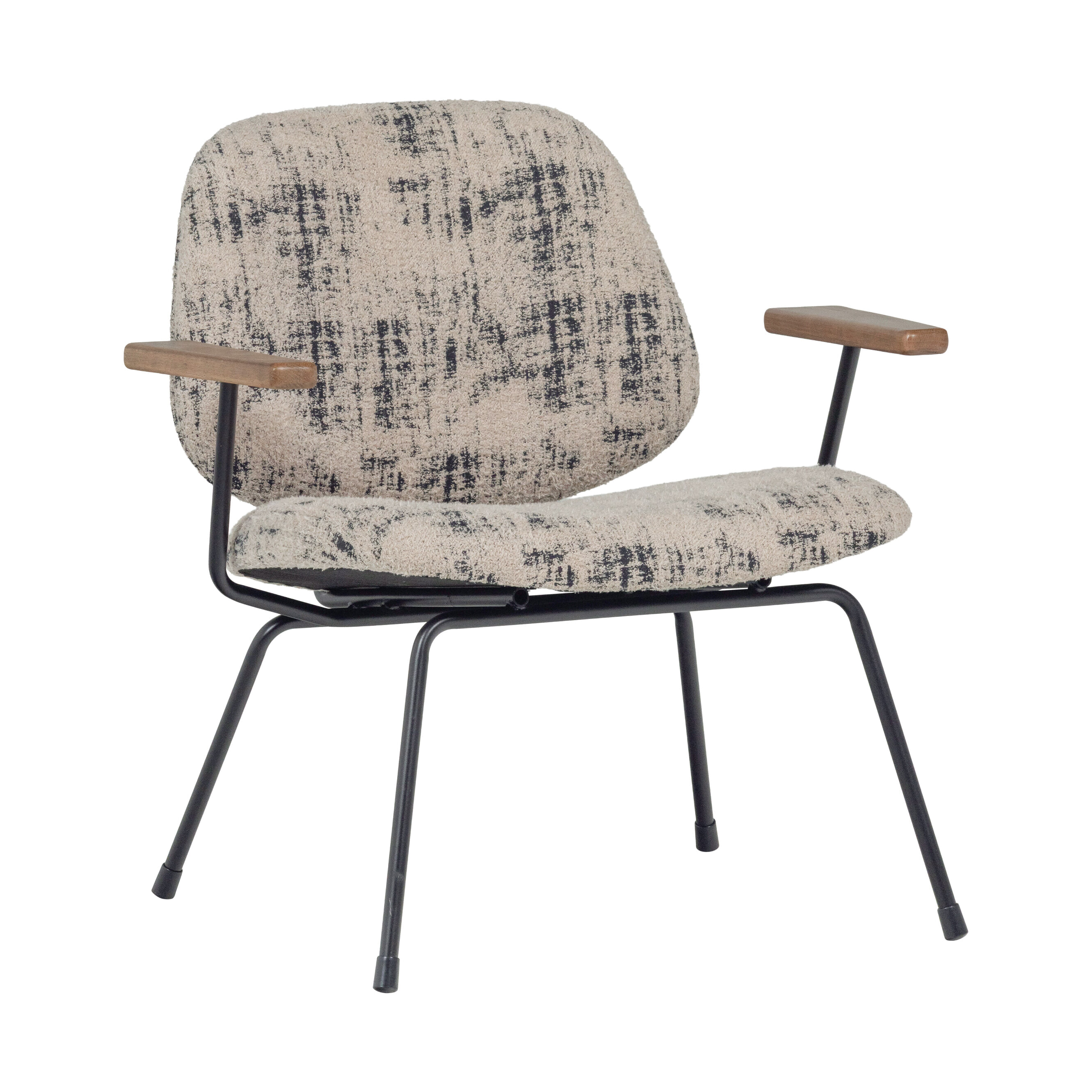 WOOOD Fauteuil Aure Chenille - Beige/Zwart | WOOOD