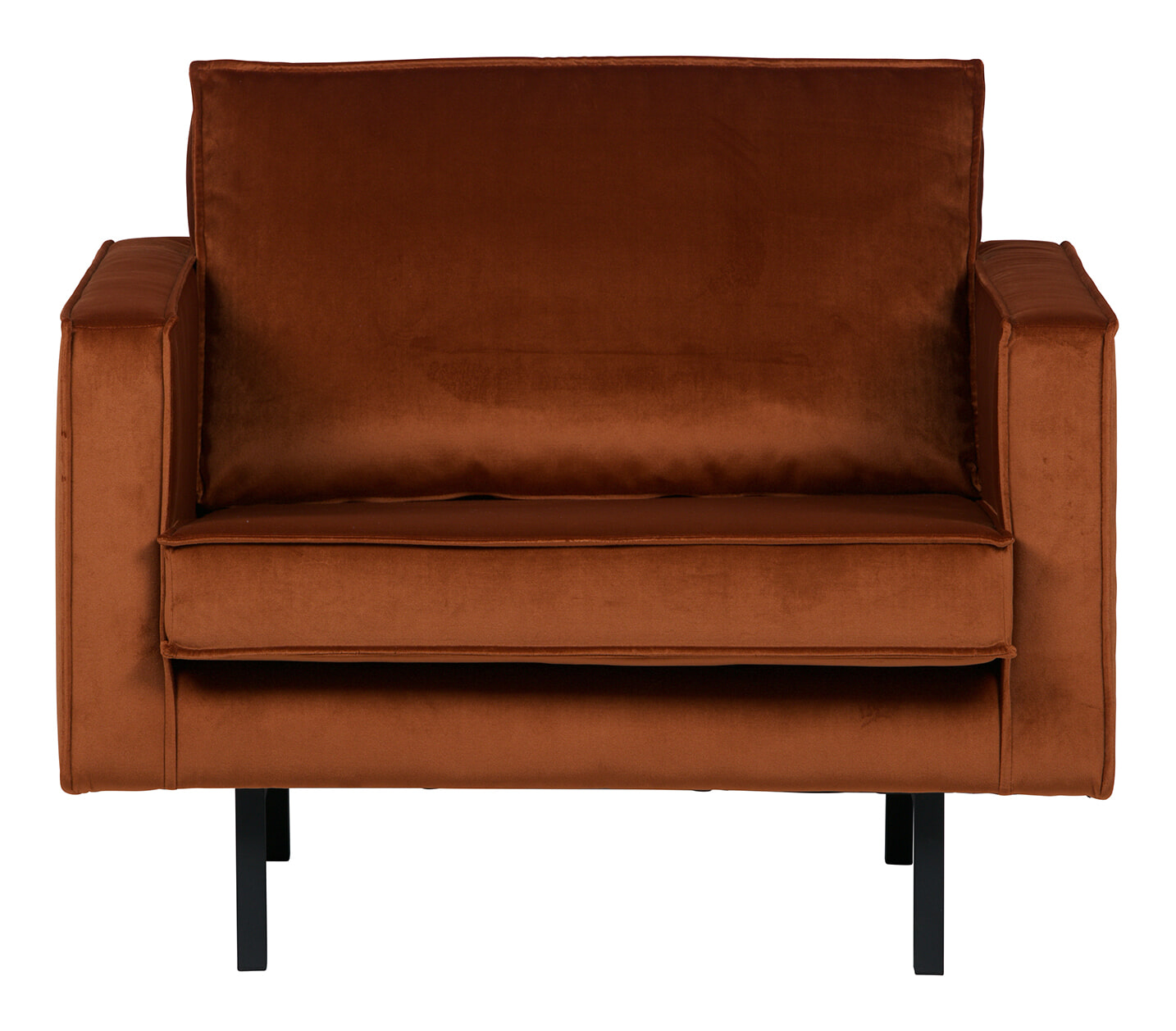 WOOOD Fauteuil Rodeo - Roest - Velvet - BePureHome | WOOOD